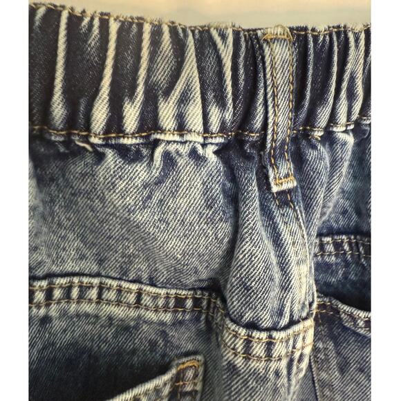 SHEIN Curve 1XL High Rise Elastic Waist Denim Shorts Blue Vintage Wash - Picture 3 of 7